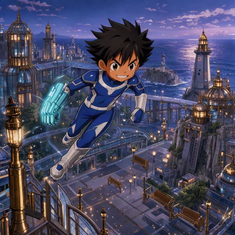 Illustration de « L'Écho des Étoiles », style Manga