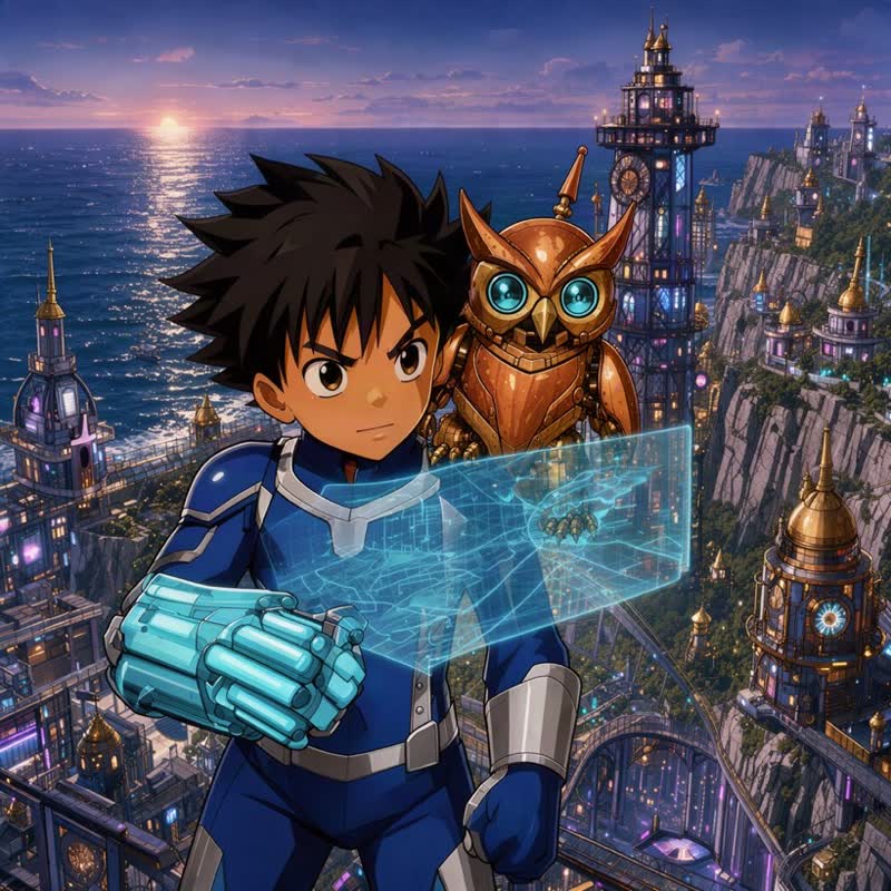 Illustration de « L'Écho des Étoiles », style Manga